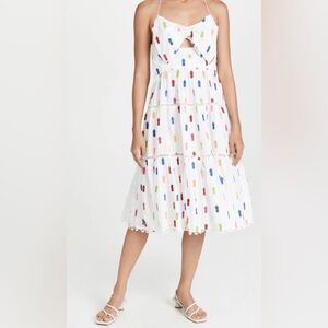 Farm Rio Multicolor Pineapple Midi Dress Size XS